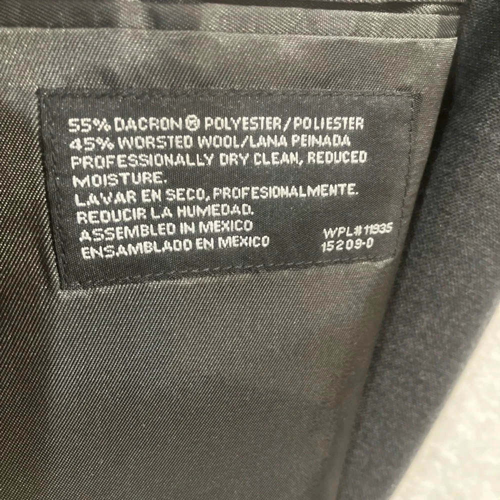 Stafford Mens Charcoal Gray Two Button Notch Lapel Blazer Sport Coat‎ Jacket 42L